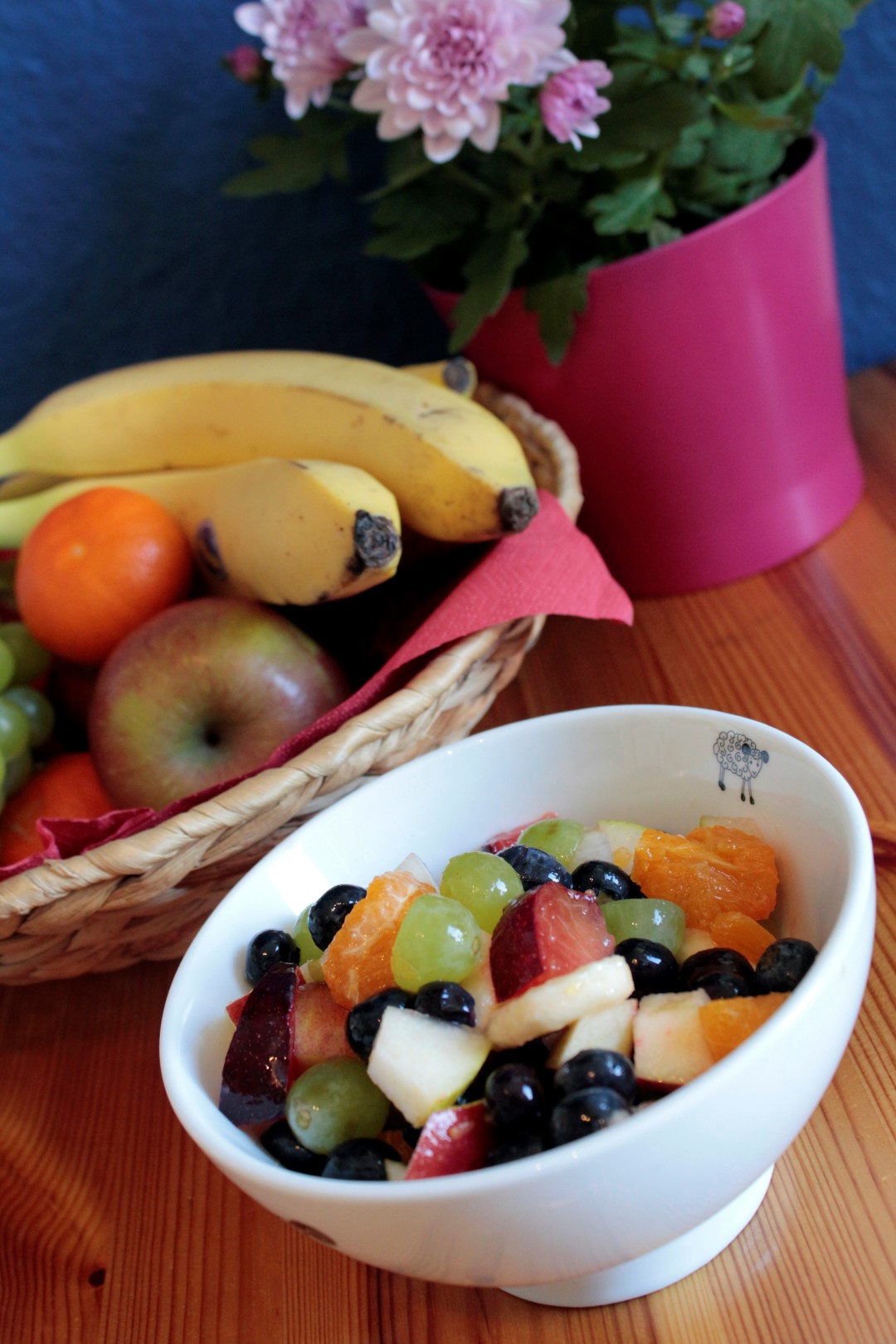 Sonnetanken und zum Abschluss ein Obstsalat – besonders fruchtig ...