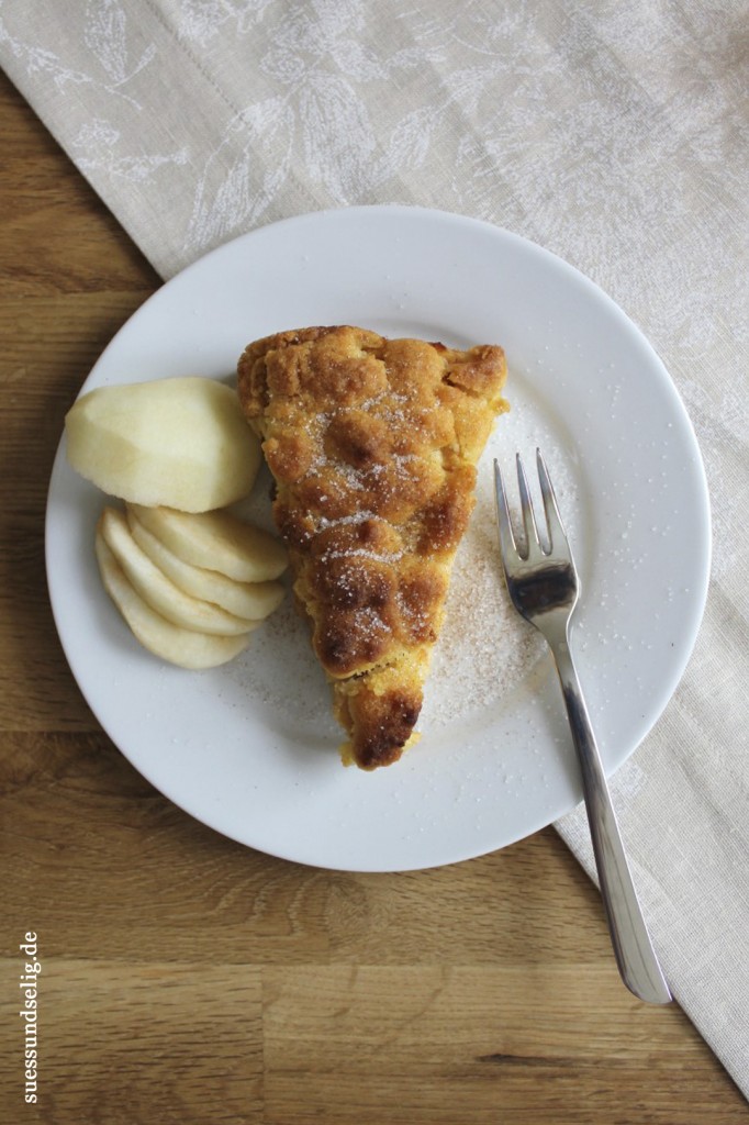 Apfel-Streuselkuchen mit Pudding
