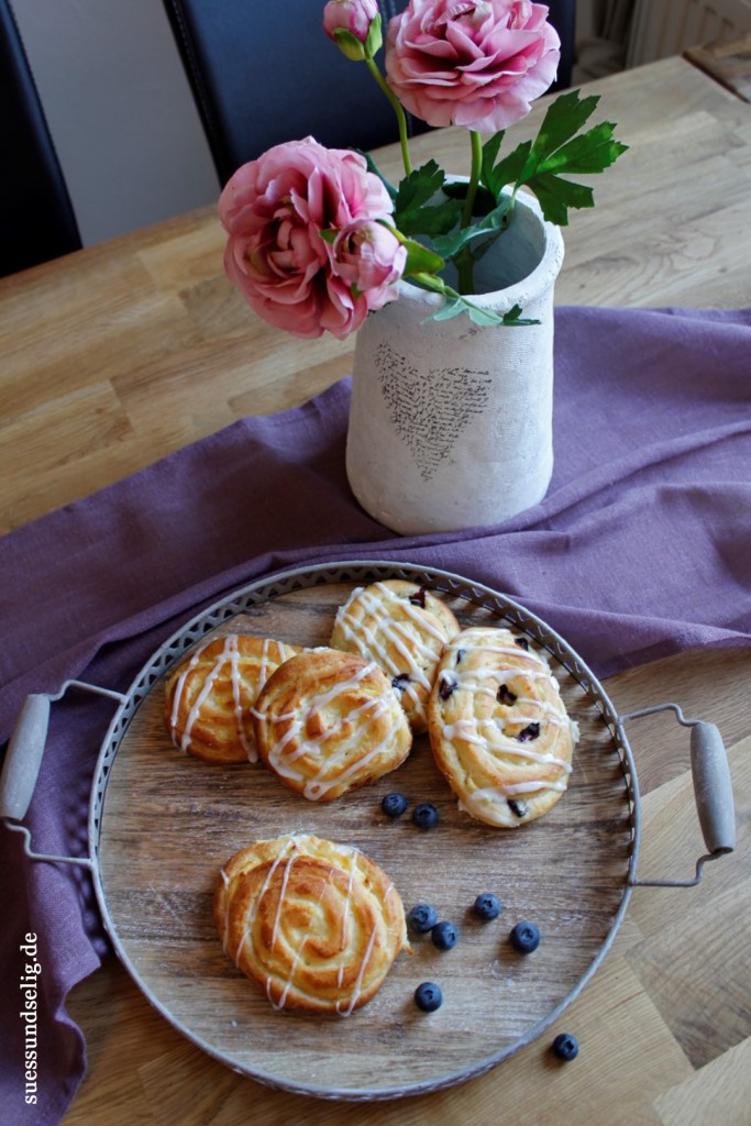 Puddingschnecken mit Blaubeeren