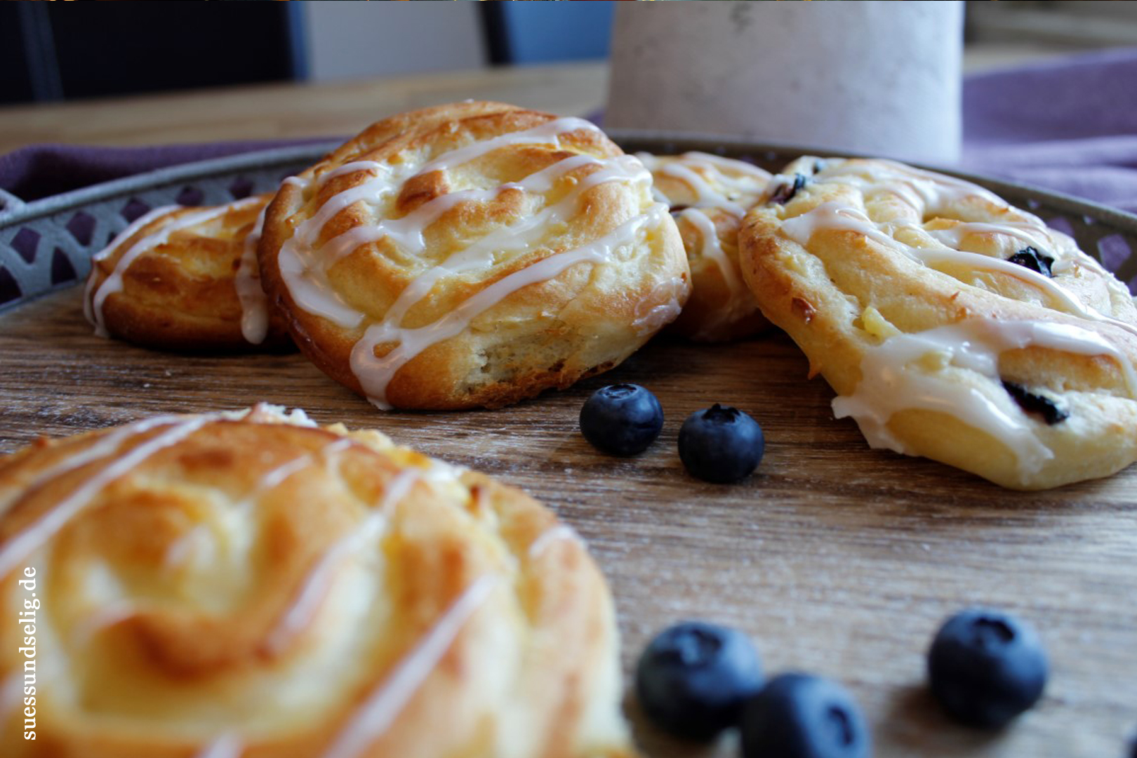 Puddingschnecken mit Heidelbeeren - hmm...!