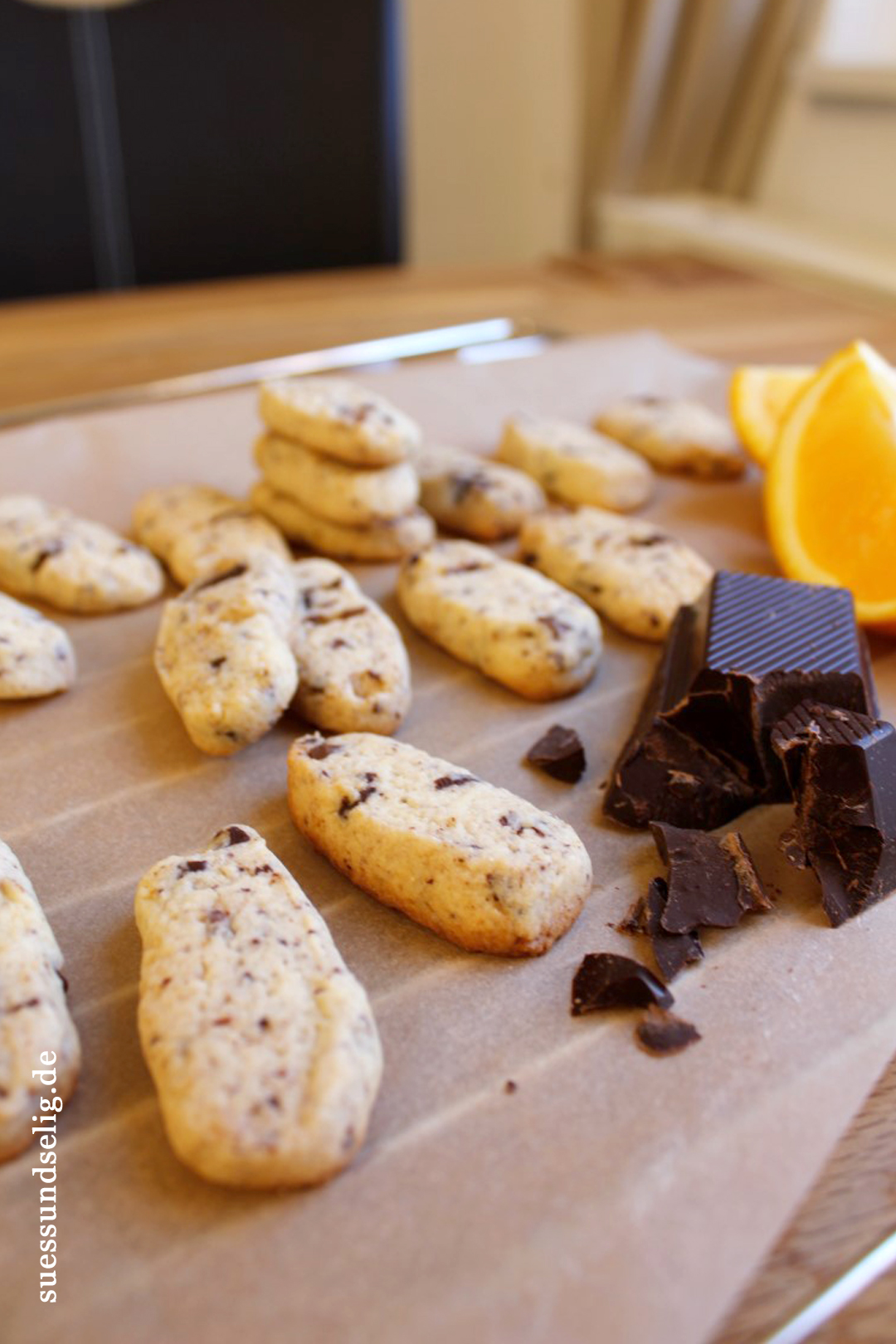 Orangenplätzchen mit Schokoladen-Stückchen - mmh...